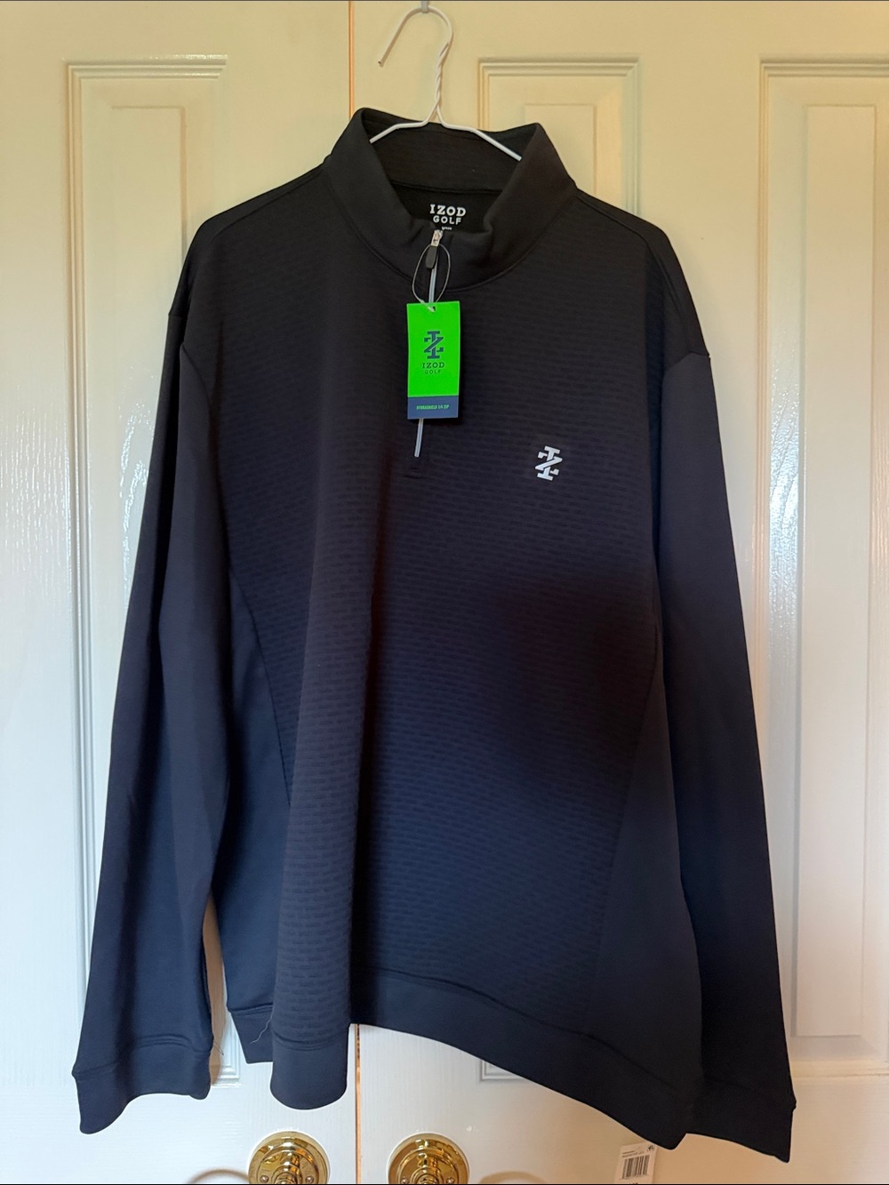 Izod Black Windbreaker Pullover Jacket